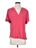 Well Worn 100% Viscose Pink Short Sleeve Blouse Size S - photo 1