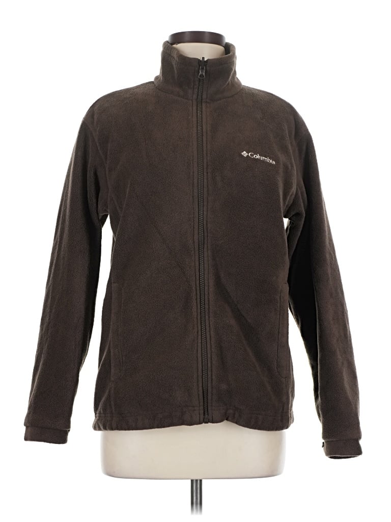 Pre-owned Columbia Fleece Jacket In Brown