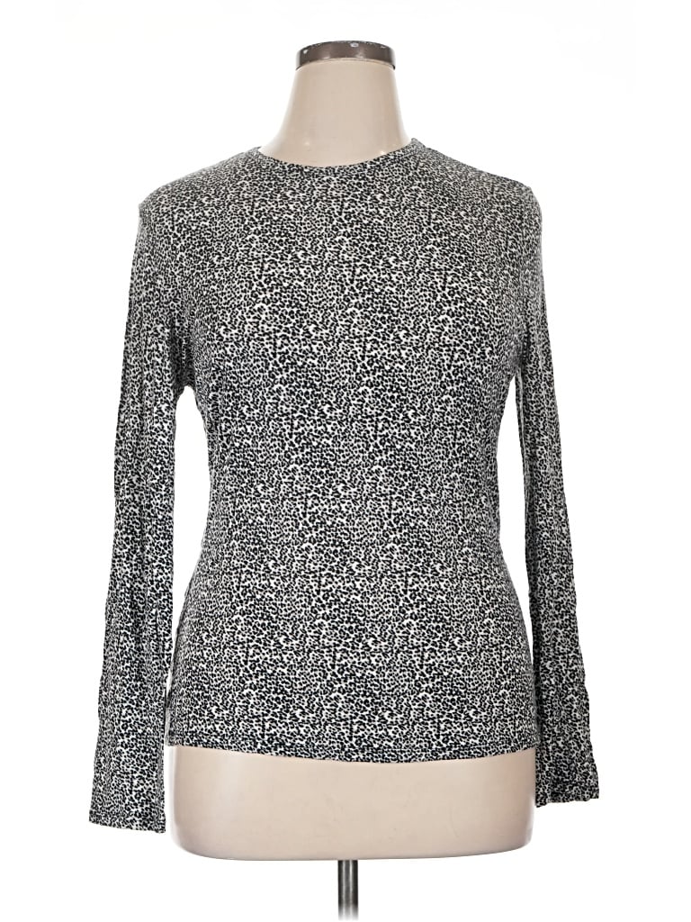 Pre-owned Cuddl Duds Long Sleeve T-shirt In Silver