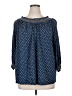 Chaps Blue 3/4 Sleeve Blouse Size 1X - photo 1