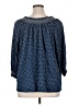 Chaps Blue 3/4 Sleeve Blouse Size 1X - photo 2