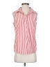 Style&Co Stripes Red Sleeveless Button-Down Shirt Size XS - photo 1