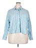 Old Navy 100% Cotton Stripes Blue 3/4 Sleeve Button-Down Shirt Size 2X - photo 1