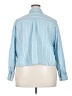 Old Navy 100% Cotton Stripes Blue 3/4 Sleeve Button-Down Shirt Size 2X - photo 2
