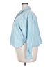 Old Navy 100% Cotton Stripes Blue 3/4 Sleeve Button-Down Shirt Size 2X - photo 5