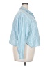 Old Navy 100% Cotton Stripes Blue 3/4 Sleeve Button-Down Shirt Size 2X - photo 4