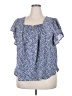 Draper James Blue Short Sleeve Blouse Size XXL - photo 1