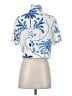 Industry Print Ivory Short Sleeve Blouse Size S - photo 2