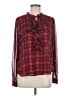 Tommy Hilfiger 100% Polyester Plaid Red Long Sleeve Blouse Size M - photo 1