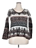 Free People Print Gray Pullover Sweater Size XXLEstimated - photo 1