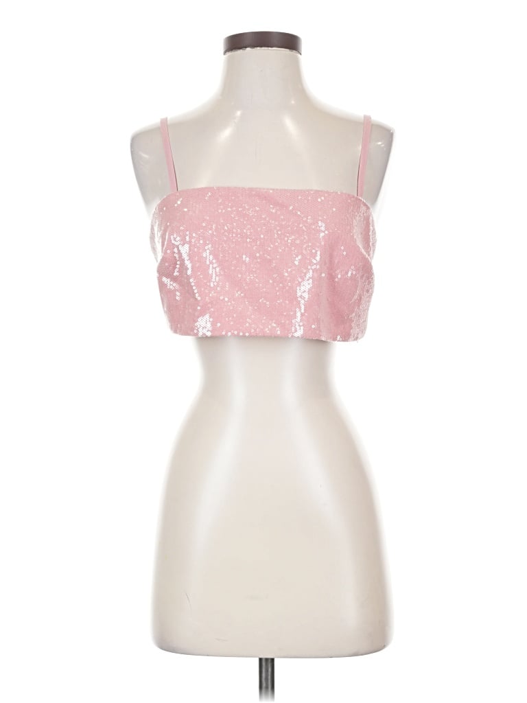 La Hearts Tank Top Pink Strapless Neckline Tops