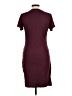 Assorted Brands Solid Burgundy Casual Dress Size L - photo 2