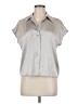 Unbranded Metallic Silver Short Sleeve Blouse Size MedEstimated - photo 1