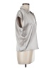 Unbranded Metallic Silver Short Sleeve Blouse Size MedEstimated - photo 4
