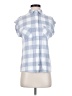 Rails 100% Rayon Checkered-gingham Blue Short Sleeve Button-Down Shirt Size XS - photo 1