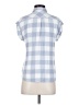 Rails 100% Rayon Checkered-gingham Blue Short Sleeve Button-Down Shirt Size XS - photo 2
