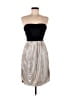 Charlotte Russe 100% Polyester Metallic Silver Gold Cocktail Dress Size S - photo 1