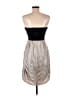 Charlotte Russe 100% Polyester Metallic Silver Gold Cocktail Dress Size S - photo 2