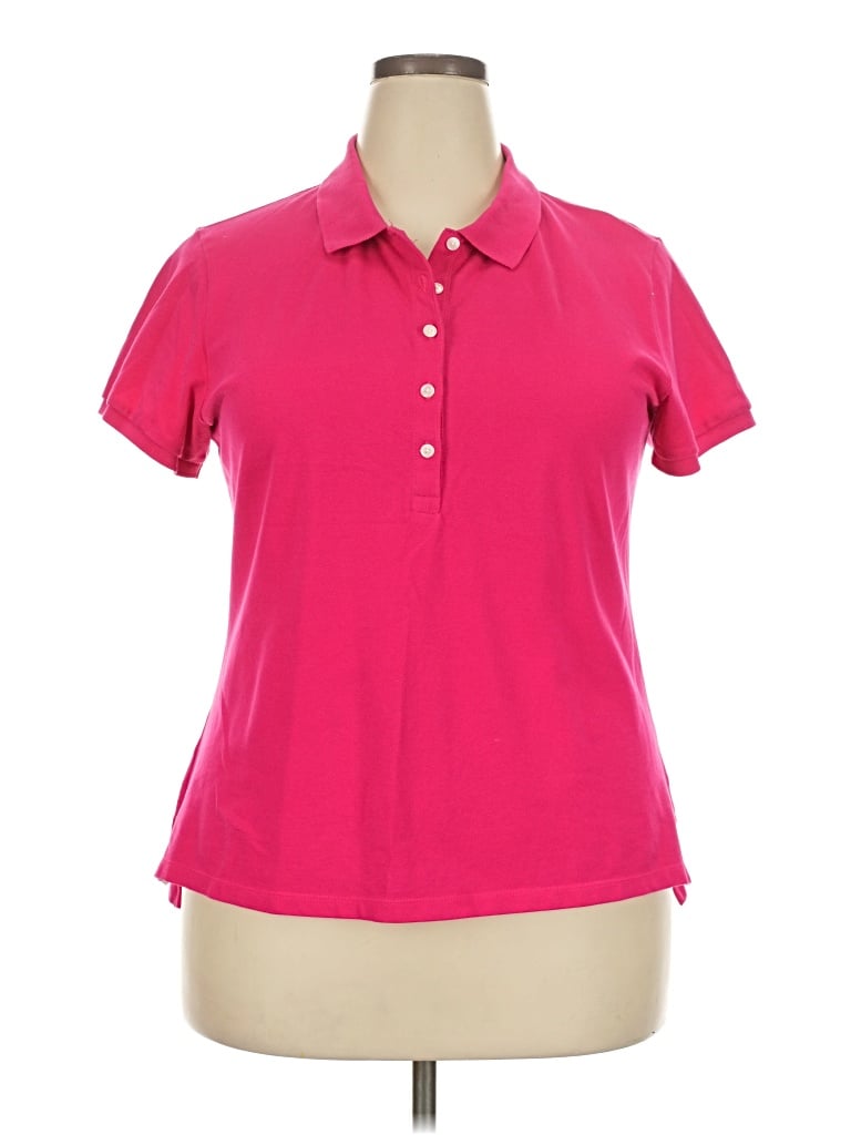 Pre-owned Dknyc Short Sleeve Polo Shirt In Pink