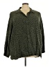 Side Stitch 100% Lyocell Animal Print Green 3/4 Sleeve Blouse Size 4X - photo 1