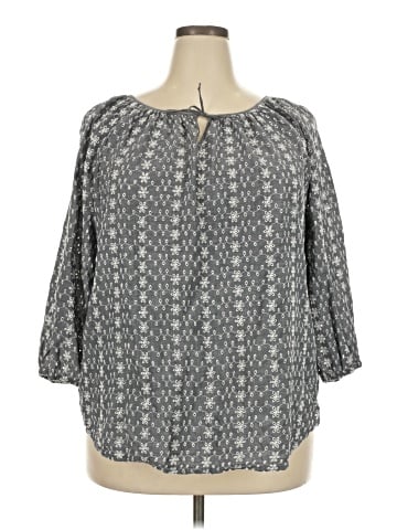 Chaps 3/4 Sleeve Blouse (view 1)