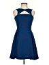 BCBGeneration 100% Recycled Polyester Solid Blue Cocktail Dress Size 2 - photo 1