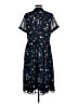 eShakti 100% Polyester Print Multi Color Blue Casual Dress Size S (estimated) - photo 2