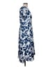 Talbots 100% Polyester Blue Casual Dress Size 12 Petite - photo 4