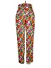 Zara Floral Orange Casual Pants Size XS - photo 1