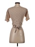 White Fox Tan Short Sleeve Blouse Size XS - photo 2