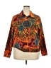 Coldwater Creek 100% Cotton Print Orange Jacket Size 2X - photo 1