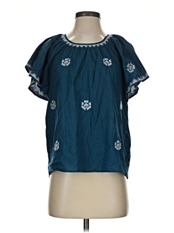 Madewell Embroidered Flutter-Sleeve Top (view 1)