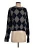 Edikted 100% Cotton Argyle Gray Pullover Sweater Size S - photo 1