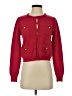 Line & Dot 100% Polyester Red Cardigan Size XS - photo 1