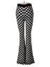 Blue Blush Checkered-gingham Black Yoga Pants Size S - photo 2