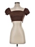 LA Hearts Brown Short Sleeve Top Size XS - photo 1