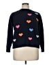 St. John's Bay 100% Acrylic Hearts Blue Pullover Sweater Size XL (petite) - photo 1