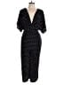 ASOS 100% Polyester Polka Dots Black Casual Dress Size 10 - photo 1