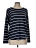 W. by Wantable Stripes Blue Pullover Sweater Size L - photo 1