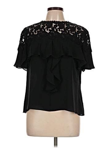 Rebecca Taylor Short Sleeve Silk Top (view 1)
