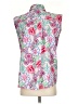 Crown & Ivy Floral Pink Sleeveless Button-Down Shirt Size S (petite) - photo 2