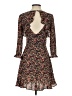 Topshop Floral Black Casual Dress Size 2 - photo 2