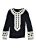Tory Burch 100% Cotton Black Blue Long Sleeve Blouse Size 0 - photo 1