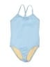 Crewcuts Solid Blue One Piece Swimsuit Size 8 - photo 1