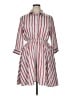 MELLODAY 100% Polyester Stripes White Casual Dress Size XL - photo 1