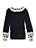 Tory Burch 100% Cotton Black Blue Long Sleeve Blouse Size 0 - photo 2