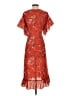 Max Studio 100% Polyester Paisley Red Casual Dress Size S - photo 2