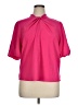 Ann Taylor LOFT 100% Polyester Pink Short Sleeve Blouse Size XL - photo 1