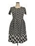 Lularoe Chevron-herringbone Black Casual Dress Size 2X - photo 1