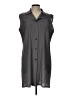 Cut Loose Gray Sleeveless Button-Down Shirt Size L (estimated) - photo 1